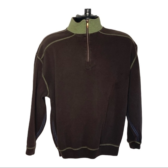 Tommy Bahama 1/4 Zip Pullover Sweater Jacket Sz Med - Picture 1 of 7